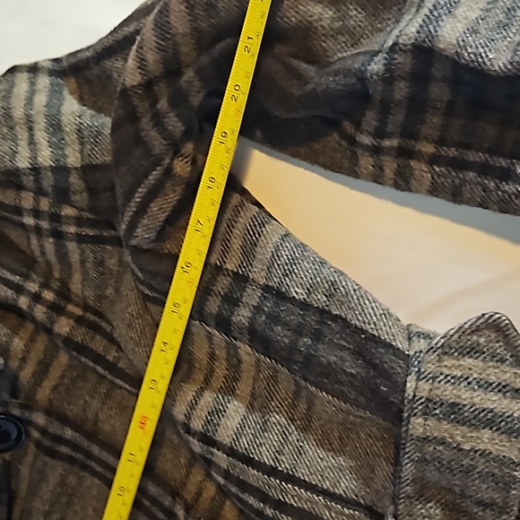 Novelti women's size 9/10 plaid buckled partial wool midi retro style peacoat - Picture 7 of 10